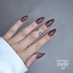 Marron Glacé - Press On Nails  (Rond) Lourya Studio