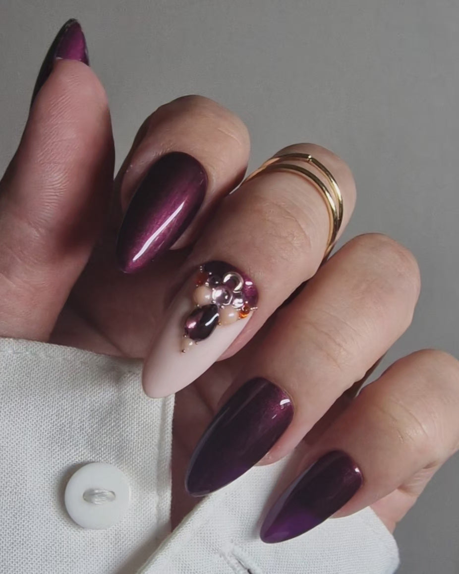 Magnétisme Rubis - Press On Nails