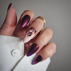 Magnétisme Rubis - Press On Nails (Amande) Lourya Studio