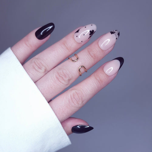 Dark Hibiscus - Press On Nails Lourya Studio