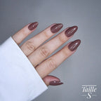 Marron Glacé - Press On Nails  (Rond) Lourya Studio