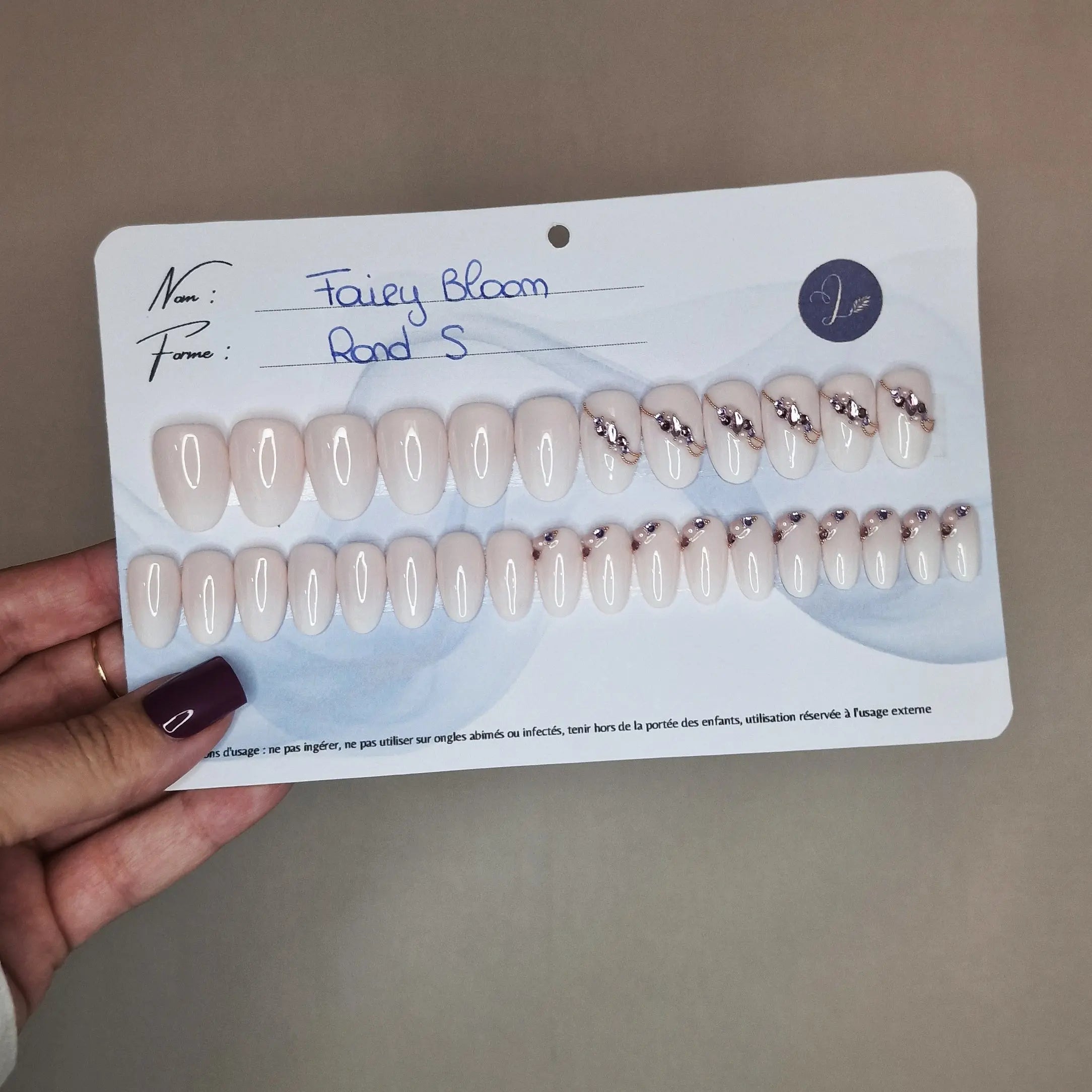 Fairy Bloom - Press On Nails (Rond) Lourya Studio